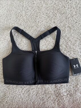 NWT Under Armour Crossback High Zip High-Support Sports Bra | 38DD 2XL